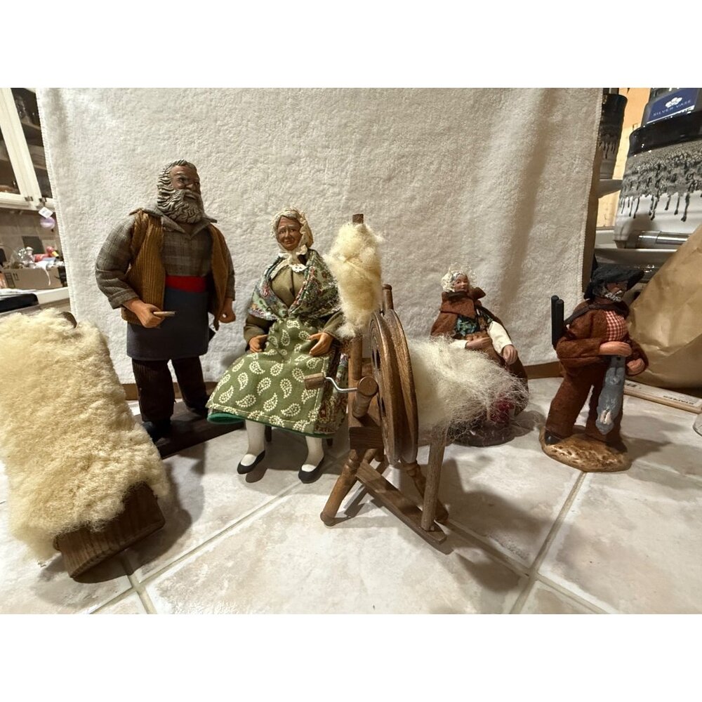 Santons Handcrafted Folk Art Figurine Of Hunter With Rifle & Game By Florence
